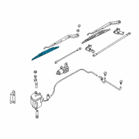 OEM Nissan Maxima Windshield Wiper Blade Assembly Diagram - 28890-2Y907
