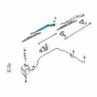 OEM 2004 Infiniti I35 Window Wiper Arm Assembly Diagram - 28881-2Y90A