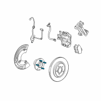 OEM Ford Taurus X Hub Assembly Bolt Diagram - 5F9Z-1107-AA