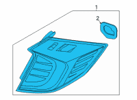 OEM 2022 Hyundai Sonata Lamp Assembly-Rear Comb Outside, LH Diagram - 92401-L5100