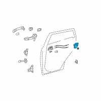 OEM Toyota Matrix Lock Assembly Diagram - 69050-02290
