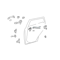 OEM 2010 Toyota Matrix Lock Cable Diagram - 69730-02110