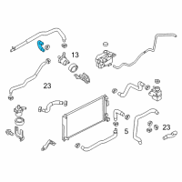 OEM Nissan Leaf Hose-Pump, Inlet Diagram - 21501-3NA0B