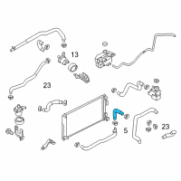 OEM 2011 Nissan Leaf Hose-Radiator, Inlet Diagram - 21501-3NA0C