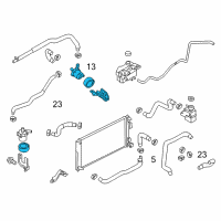 OEM 2012 Nissan Leaf Motor Assy-Water Pump Diagram - 21581-3NA0A