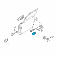 OEM 2010 Kia Soul Door Inside Handle Assembly, Left Diagram - 826102K000WK