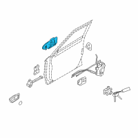 OEM Kia Soul Front Door Outside Handle Assembly, Right Diagram - 826602K030