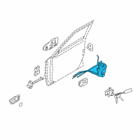 OEM 2011 Kia Soul Front Door Latch Assembly, Left Diagram - 813102K030