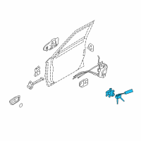 OEM 2011 Kia Soul Door Key Sub Set, Left Diagram - 819702KA00