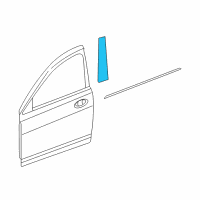 OEM 2014 Chrysler 200 Molding-B Pillar Diagram - 4389932AE