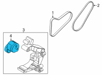 OEM 2021 Hyundai Sonata Tensioner Assembly Diagram - 25281-2T000