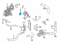 OEM Lexus Gasket, Water Inlet Diagram - 16326-25010