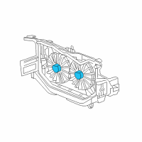 OEM Dodge Caliber Motor-Radiator Fan Diagram - 68031876AA