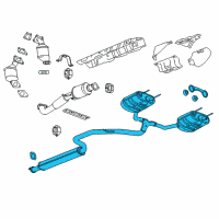 OEM Buick LaCrosse Muffler & Pipe Diagram - 23412413