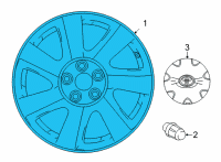 OEM 2018 Toyota Mirai Wheel, Alloy Diagram - 42611-62040