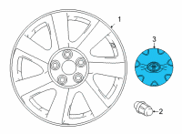 OEM 2019 Toyota Mirai Center Cap Diagram - 4260B-62010