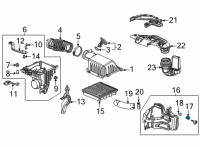 OEM Honda Accord Rubber, Air Cleaner Mounting Diagram - 17212-RL0-G00