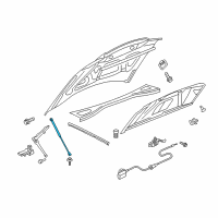 OEM 2009 Chrysler 300 Hood Prop Diagram - 55113470AA