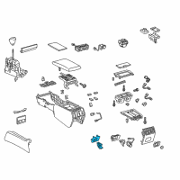 OEM 2015 Lexus LS460 Panel Sub-Assembly, Console Diagram - 58904-50190-A1