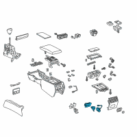 OEM 2015 Lexus LS600h Panel Sub-Assembly, Console Diagram - 58904-50150-A3