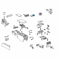 OEM 2014 Lexus LS460 Socket Assembly, Power Outlet Diagram - 85530-50090