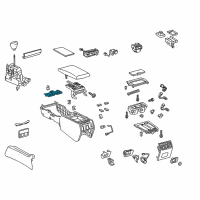 OEM Lexus Lock Sub-Assembly, Console Diagram - 58908-50051-E0