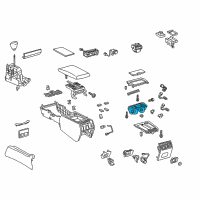 OEM 2014 Lexus LS600h Holder Sub-Assembly, Ins Diagram - 55604-50023