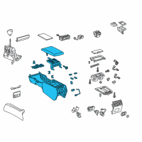 OEM 2015 Lexus LS600h Box Assembly, Console Diagram - 58810-50580-A5