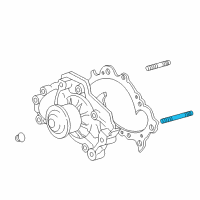 OEM 2002 Toyota Highlander Water Pump Assembly Stud Diagram - 90126-08012