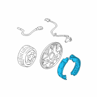 OEM GMC Safari Brake Shoes Diagram - 19152704