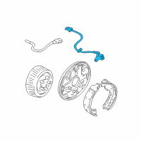 OEM 1986 Chevrolet Astro Sensor Asm-Rear Wheel Speed Diagram - 15693488