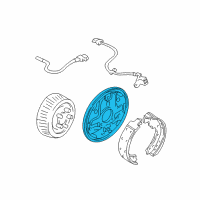 OEM GMC Typhoon Plate, Rear Brake Backing (LH) Diagram - 18015444