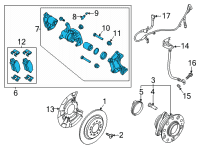 OEM 2022 Hyundai Sonata BRAKE ASSY-RR WHEEL, LH Diagram - 58210-L1750