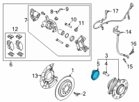 OEM 2021 Hyundai Sonata Rear Bearing Sensor Diagram - 58980-L1050