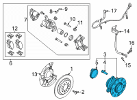 OEM 2021 Hyundai Sonata Rear Wheel Hub And Bearing Assembly Diagram - 52730-L1100