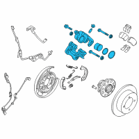 OEM 2015 Kia Cadenza Rear Brake Caliper Kit, Right Diagram - 583113RA70