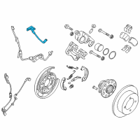 OEM Kia Cadenza Brake Rear Hose, Left Diagram - 587373R000