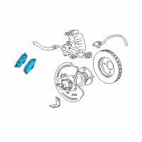 OEM 2000 Ford Mustang Rear Pads Diagram - 1U2Z-2V200-FA