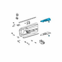 OEM Toyota Solara Armrest Base Diagram - 74231-AA090-A0