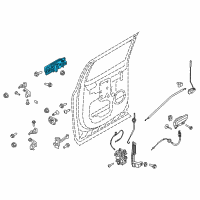 OEM Ford F-150 Handle, Outside Diagram - FL3Z-1626605-KDPTM