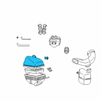 OEM 2001 Lexus ES300 Meter Assy, Air Flow W/Air Cleaner Diagram - 22020-20051