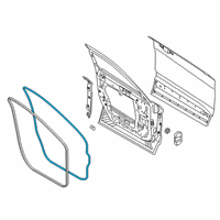 OEM Ford Police Interceptor Utility Door Weatherstrip Diagram - LB5Z-7820530-A