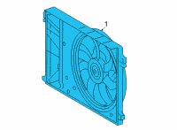 OEM 2022 Lexus NX250 Fan Assembly, W/MOTOR Diagram - 16360-31500