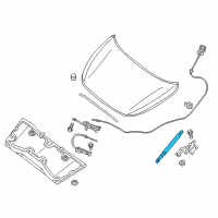 OEM 2016 Infiniti QX60 Stay Assy-Hood, RH Diagram - 65470-3JA0A