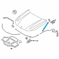 OEM BMW 530i xDrive Gas-Filled Strut, Engine-Compartment Lid Diagram - 51-23-7-347-402