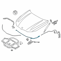 OEM BMW 745e xDrive Bowden Cable Diagram - 51-23-7-347-414