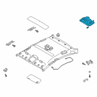 OEM 2021 Hyundai Accent Room Lamp Assembly Diagram - 92850-C7010-TTX