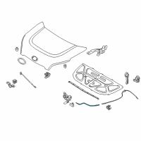 OEM Kia Soul Cable Assembly-Hood Latch Diagram - 811902K100