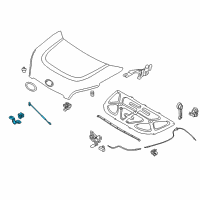 OEM 2010 Kia Soul Rod Assembly-Hood Stay Diagram - 811702K000