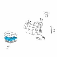 OEM 1998 Toyota Camry Seat Cushion Pad Diagram - 71511-33090